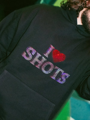 I Love Shots Oversize Premium Hoodie