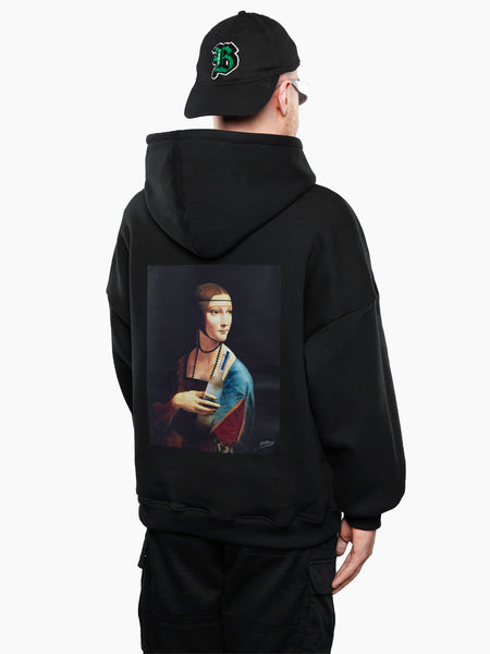 Załaduj obraz do przeglądarki galerii, Dama z Flachą Oversize Premium Hoodie Black