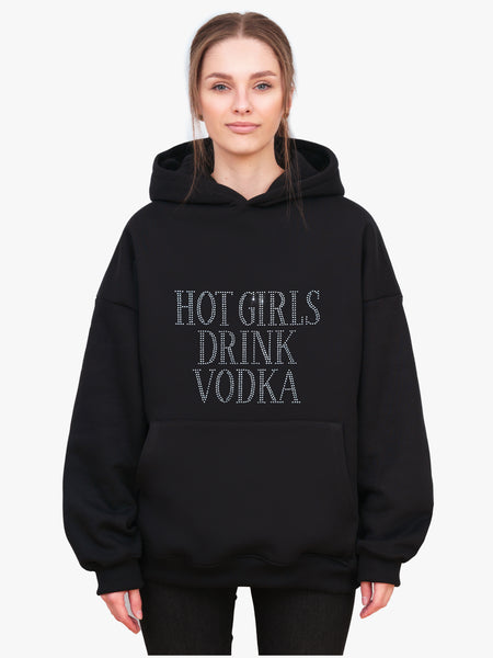 Załaduj obraz do przeglądarki galerii, Hot Girls Drink Vodka Oversize Premium Hoodie