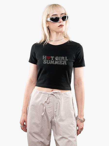 Załaduj obraz do przeglądarki galerii, Hot Girl Summer Baby Tee S - STOCK SALE