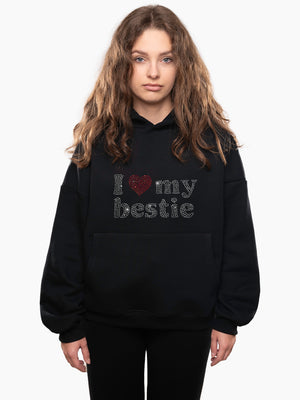 I Love My Bestie Oversize Premium Hoodie