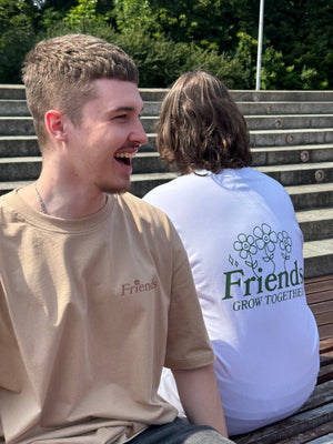 Friends Grow Together Boxy Premium Black T-shirt