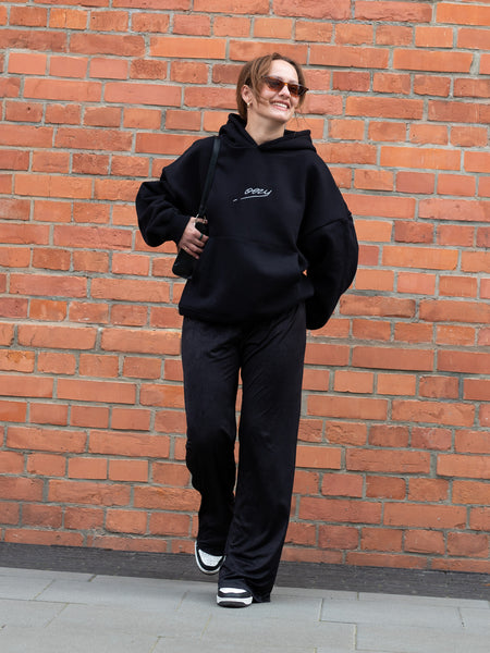 Załaduj obraz do przeglądarki galerii, Dama z Flachą Oversize Premium Hoodie Black