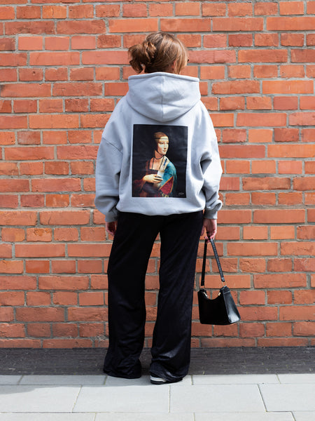 Załaduj obraz do przeglądarki galerii, Dama z Flachą Oversize Premium Hoodie Grey