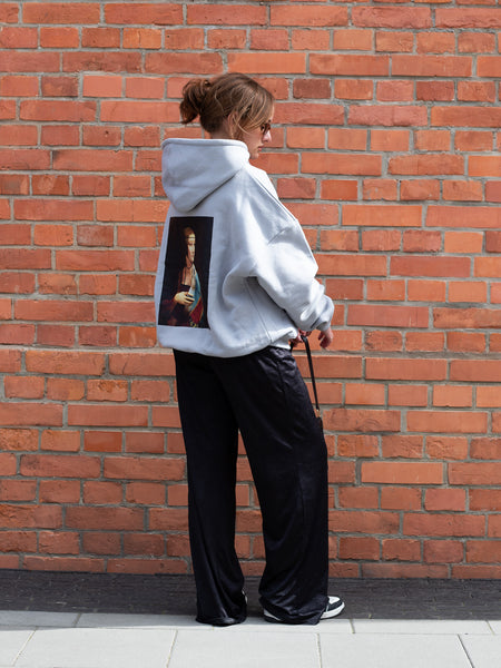 Załaduj obraz do przeglądarki galerii, Dama z Flachą Oversize Premium Hoodie Grey