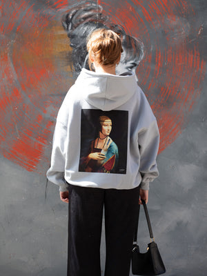 Dama z Flachą Oversize Premium Hoodie Grey