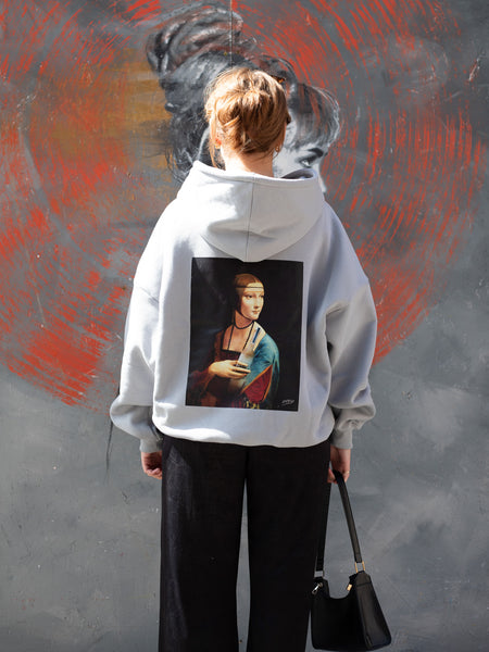 Załaduj obraz do przeglądarki galerii, Dama z Flachą Oversize Premium Hoodie Grey