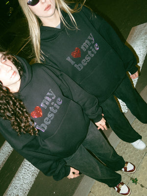 I Love My Bestie Oversize Premium Hoodie