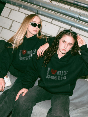 I Love My Bestie Oversize Premium Hoodie