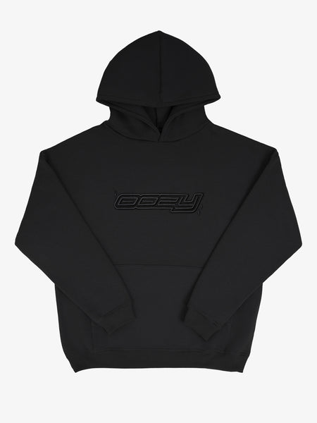 Załaduj obraz do przeglądarki galerii, OOZY 3D Logo Oversize Black Hoodie M - STOCK SALE