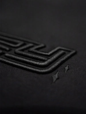 OOZY 3D Logo Oversize Black Hoodie M - STOCK SALE
