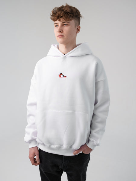 Załaduj obraz do przeglądarki galerii, Shoozy JRD Oversize White Premium Hoodie M/XL - STOCK SALE