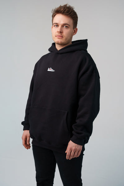 Załaduj obraz do przeglądarki galerii, Shoozy YZY Oversize Premium Black Hoodie S/L - STOCK SALE