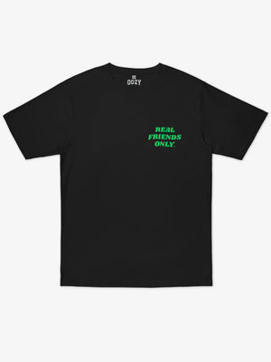 Real Friends Only Oversize Premium T-shirt Czarny L - STOCK SALE