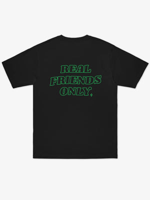 Real Friends Only Oversize Premium T-shirt Czarny L - STOCK SALE