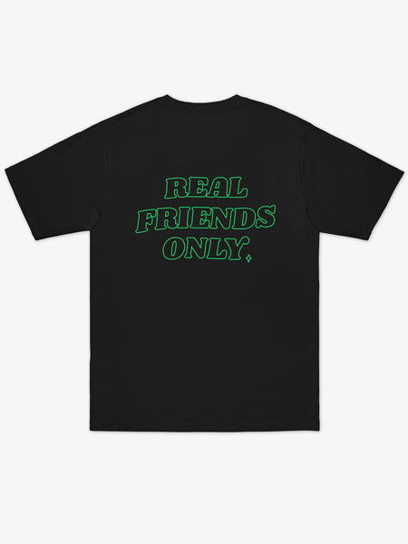 Załaduj obraz do przeglądarki galerii, Real Friends Only Oversize Premium T-shirt Czarny L - STOCK SALE