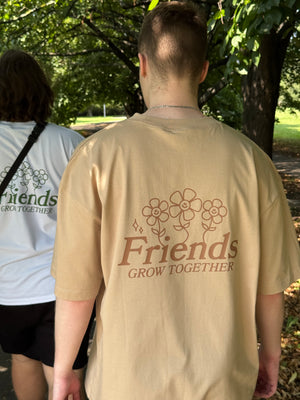 Friends Grow Together Boxy Premium White T-shirt