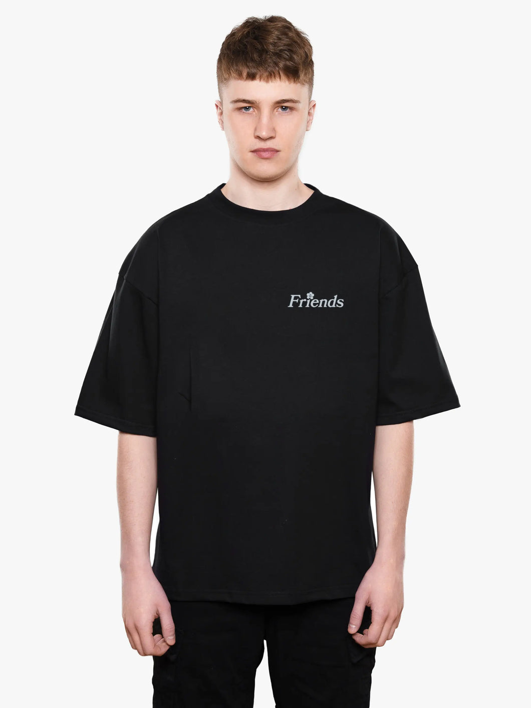 Friends Grow Together Boxy Premium Black T-shirt