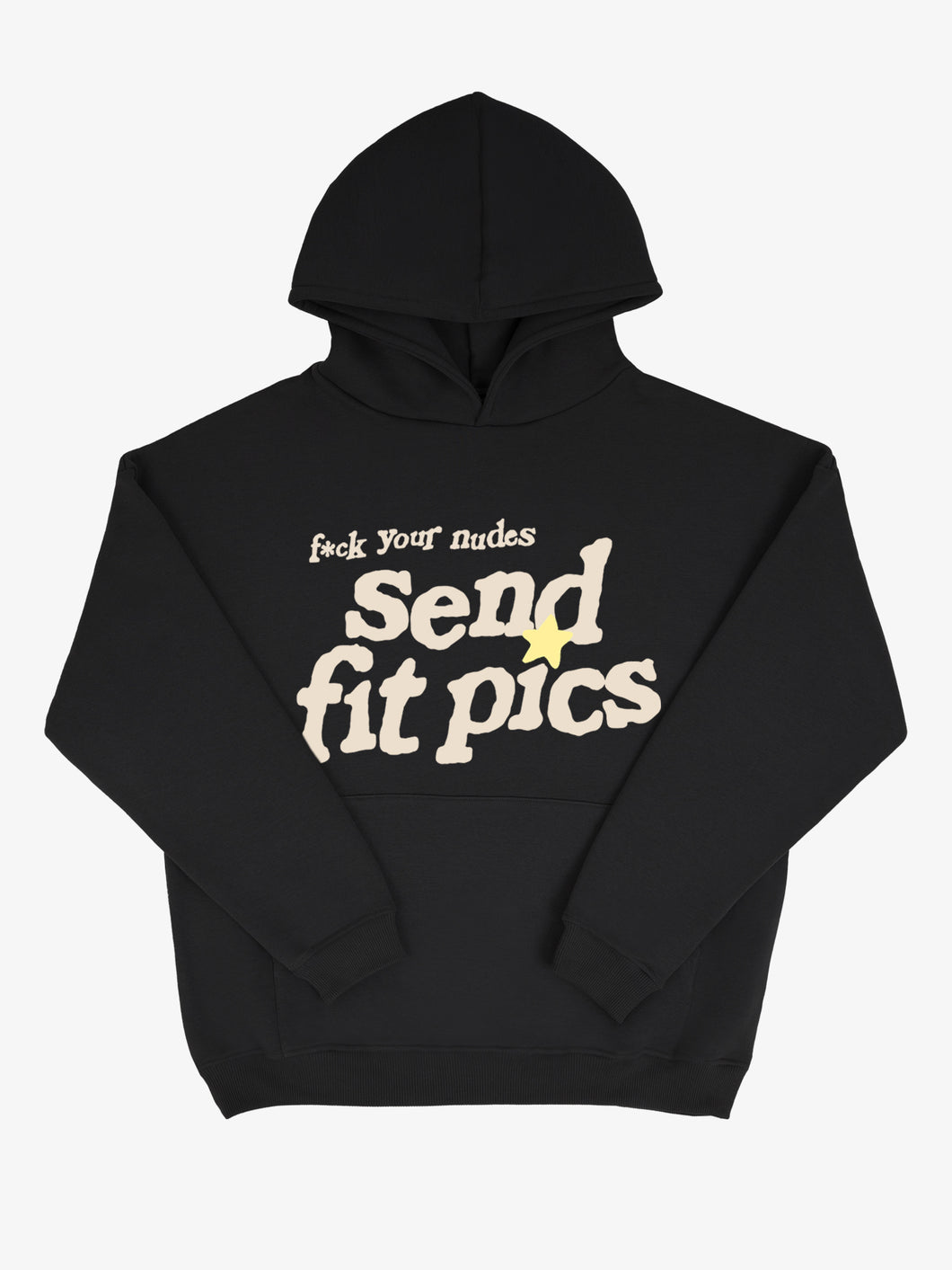 Send Fit Pics Oversize Black Hoodie