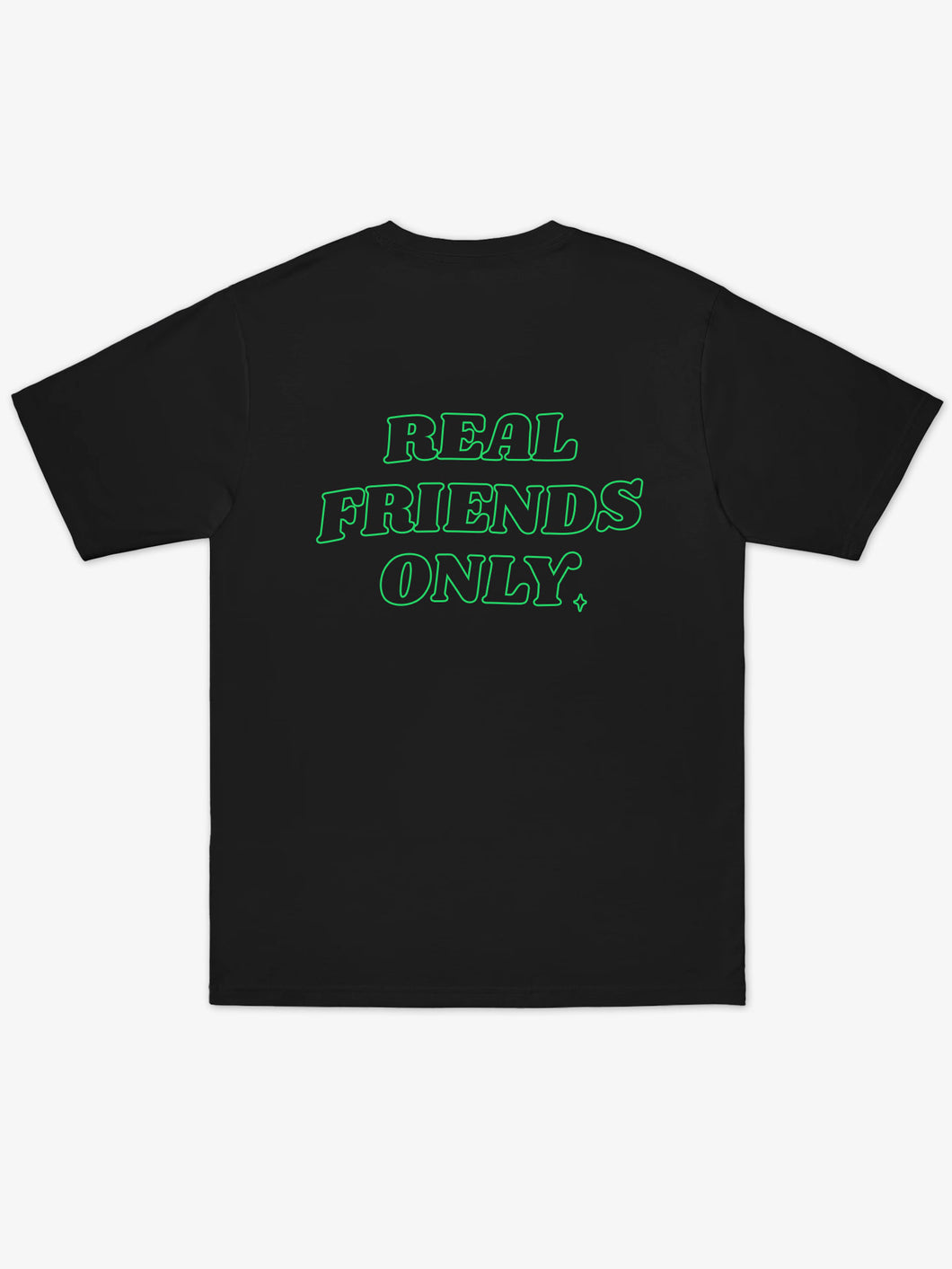 Real Friends Only Oversize Premium T-shirt Czarny