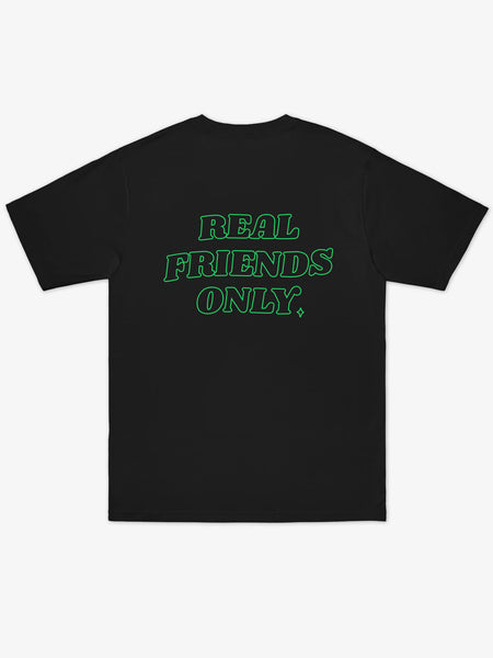 Załaduj obraz do przeglądarki galerii, Real Friends Only Oversize Premium T-shirt Czarny
