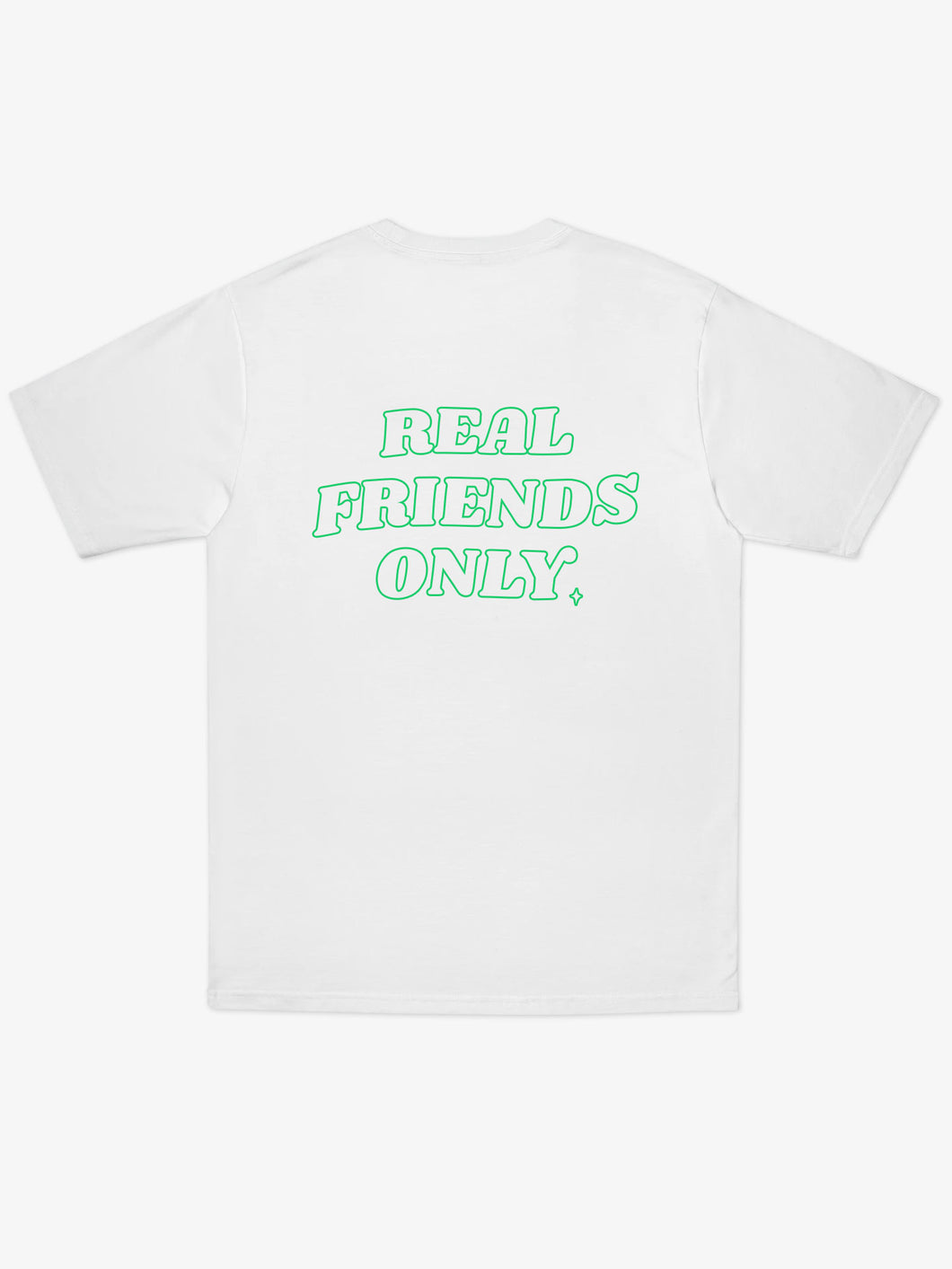 Real Friends Only Oversize Premium T-shirt Biały