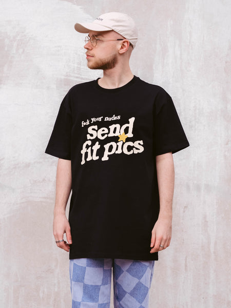 Załaduj obraz do przeglądarki galerii, Send Fit Pics Oversized Premium T-shirt Czarny
